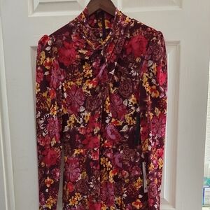 RACHEL Rachel Roy Floral Maxi Dress - Red and Yellow